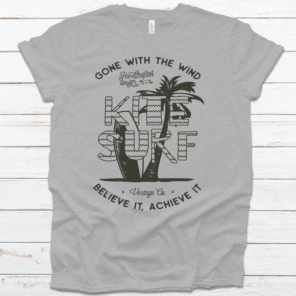 T-shirt Kitesurf & Surf – Slogan Cool – Marque Fruit Of The Loom – Neuf Sans étiquettes – Cadeau Sportif